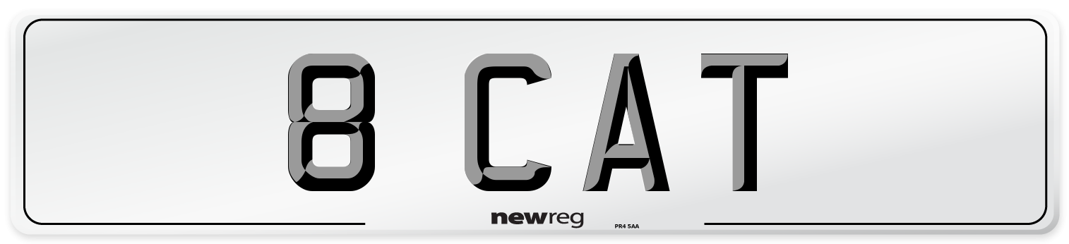 8 CAT Number Plate from New Reg